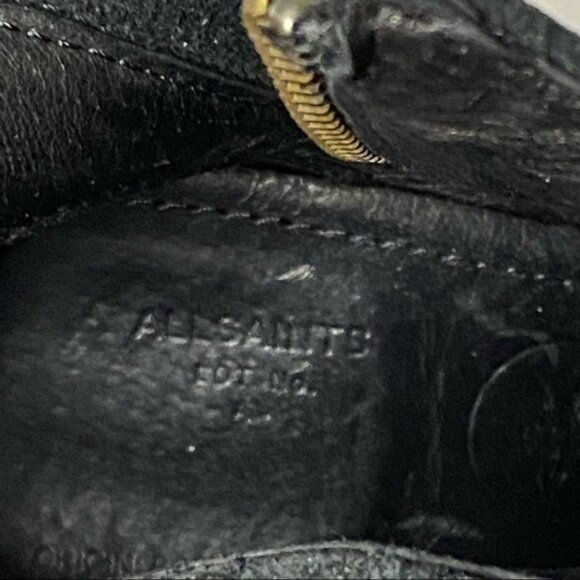 All Saints Bonny West Black Suede Fringed Booties Boots Size 5 / 36 - Picture 4 of 10